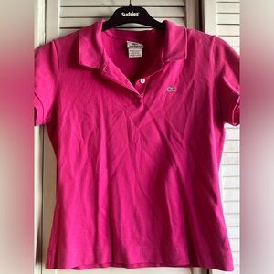 Hot pink Lacoste polo